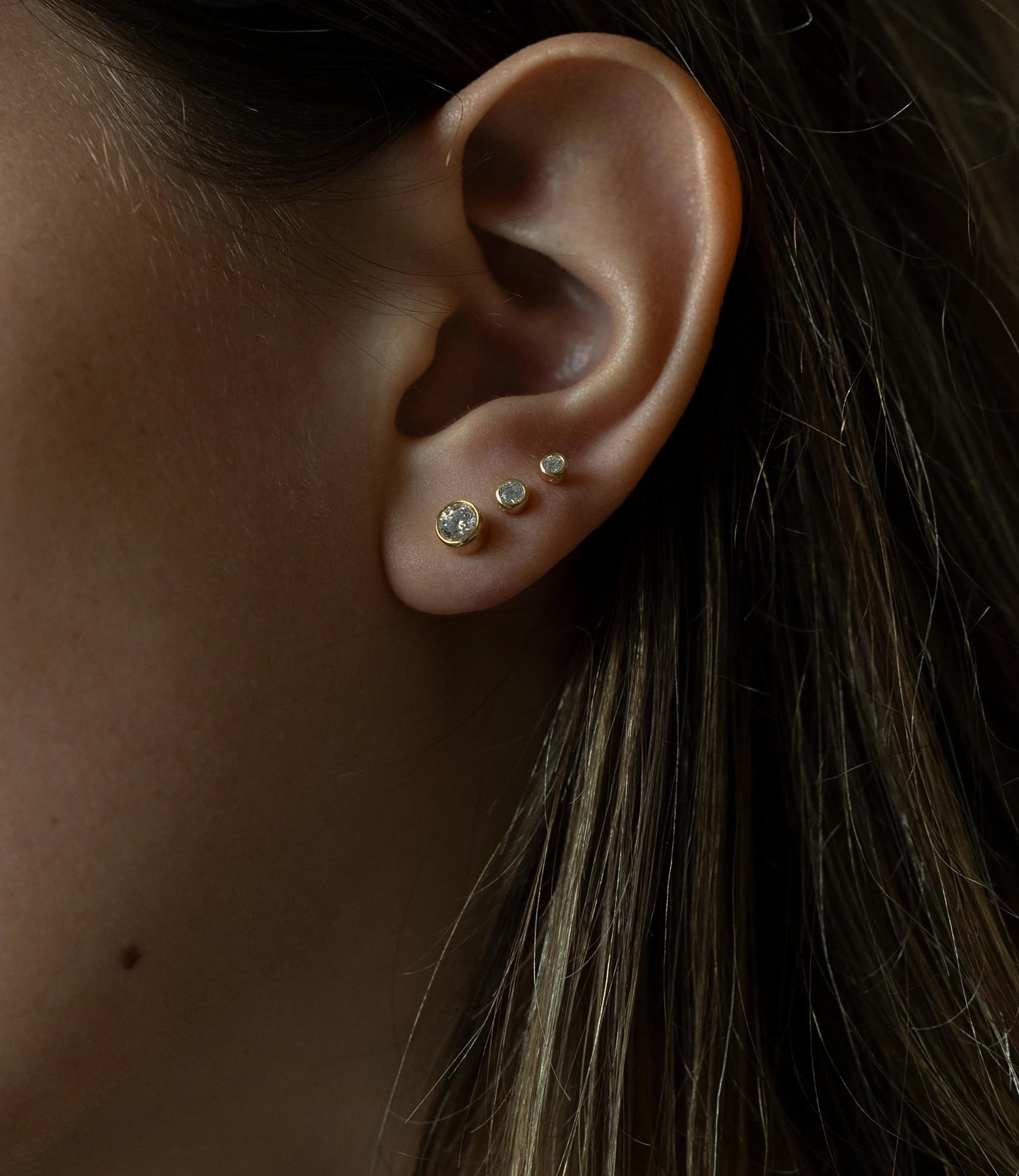 PHANTASYA  Ohrstecker Zirkonia 1262 Rhodiniert 