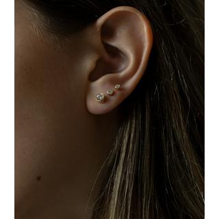 PHANTASYA  Ohrstecker Zirkonia 1262 Rhodiniert 