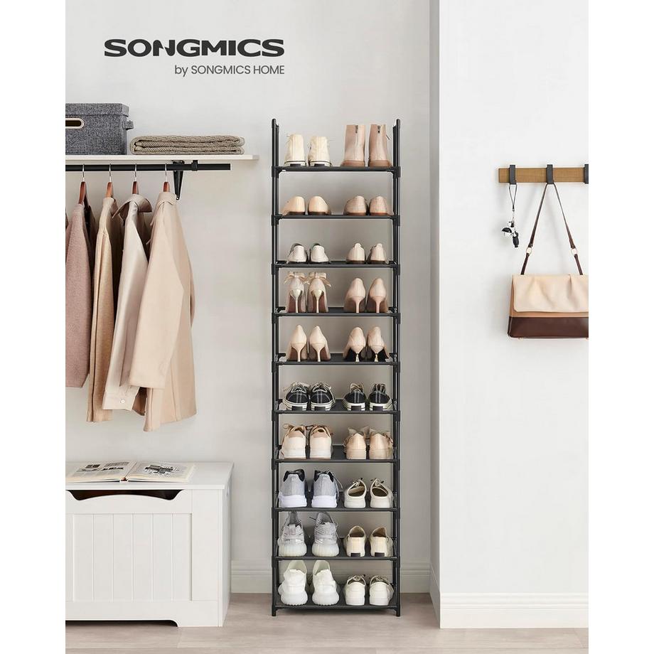 Songmics Étagère à chaussures avec structure métallique, 10 niveaux  