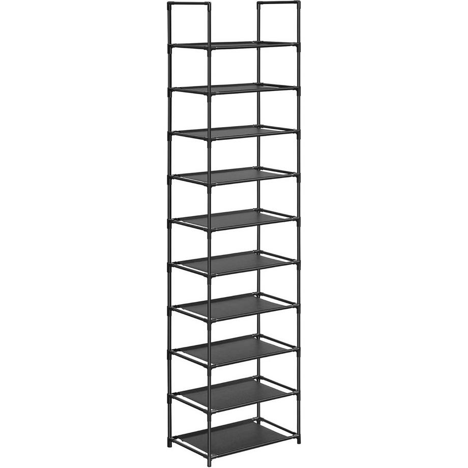 Étagère à chaussures avec structure métallique, 10 niveaux