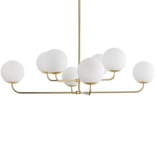 La Redoute Intérieurs Suspension laiton et verre opaline  