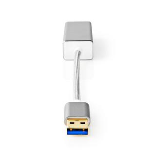 Nedis  Scheda di rete USB | USB 3.2 Gen 1 | 1 Gbps | USB-A Maschio | RJ45 Femmina | 0,20 m | Rotonda | Placcata oro | Rame nudo | Argento | Scatola con finestra coperta 