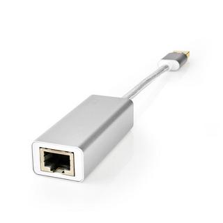 Nedis  Scheda di rete USB | USB 3.2 Gen 1 | 1 Gbps | USB-A Maschio | RJ45 Femmina | 0,20 m | Rotonda | Placcata oro | Rame nudo | Argento | Scatola con finestra coperta 