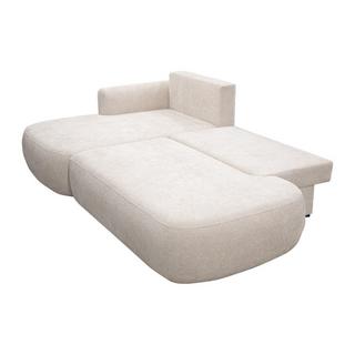 Maison Céphy Canapé d'angle gauche convertible en tissu texturé beige BROCARO de Maison Céphy  