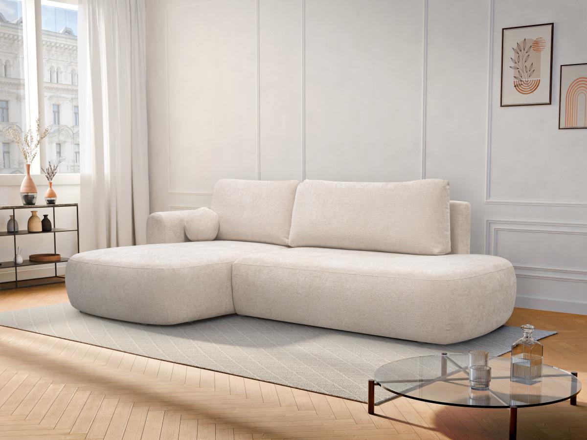 Maison Céphy Divano letto angolo a sinistra in Tessuto testurizzato Beige - BROCARO della Maison Céphy  