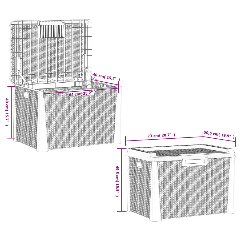 VidaXL Boîte de rangement de jardin polypropylène  