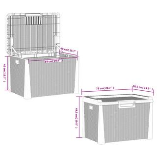 VidaXL Boîte de rangement de jardin polypropylène  