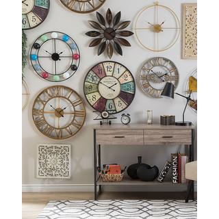 Beliani Horloge murale en Métal Industriel BOSWIL  