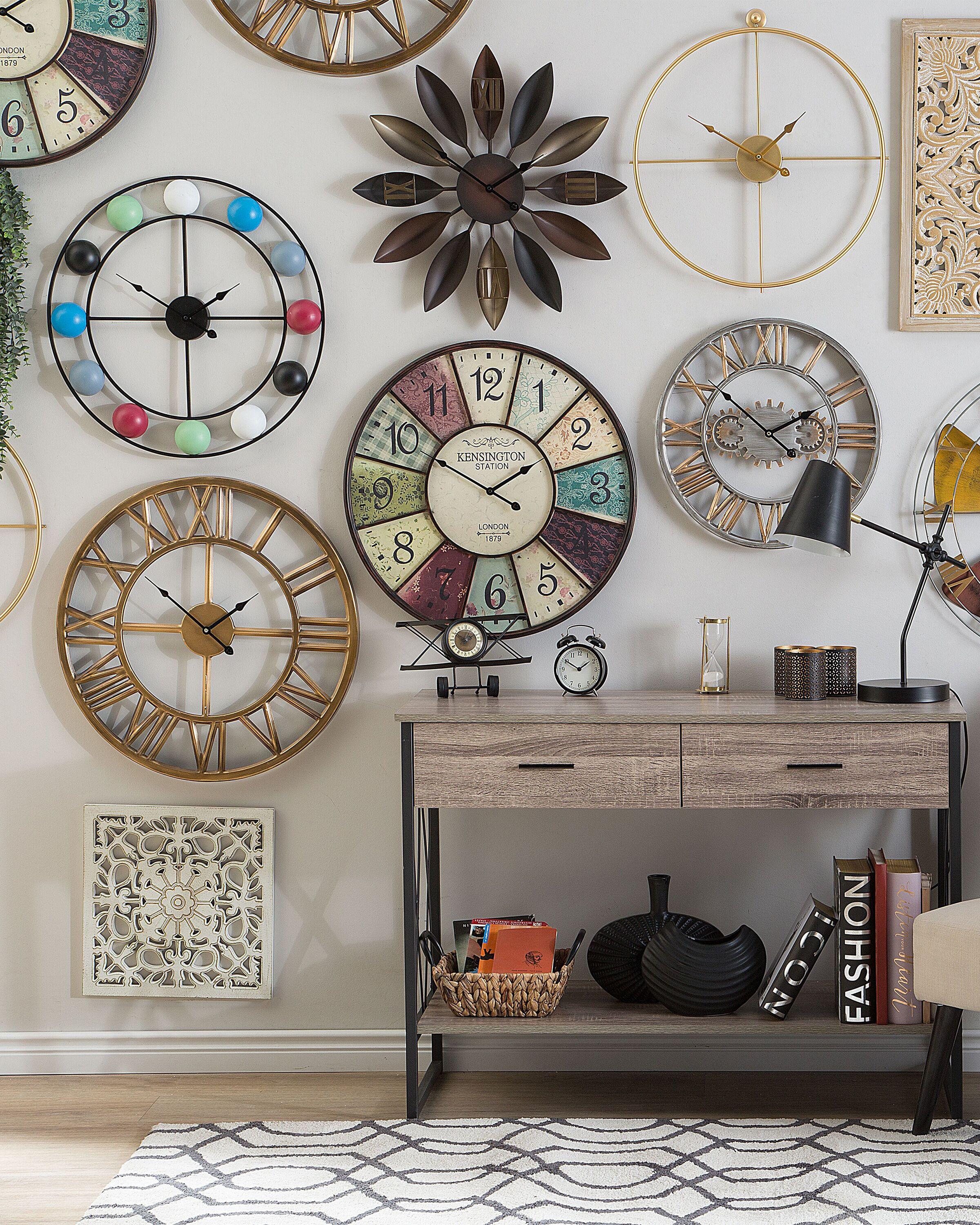 Beliani Horloge murale en Métal Industriel BOSWIL  