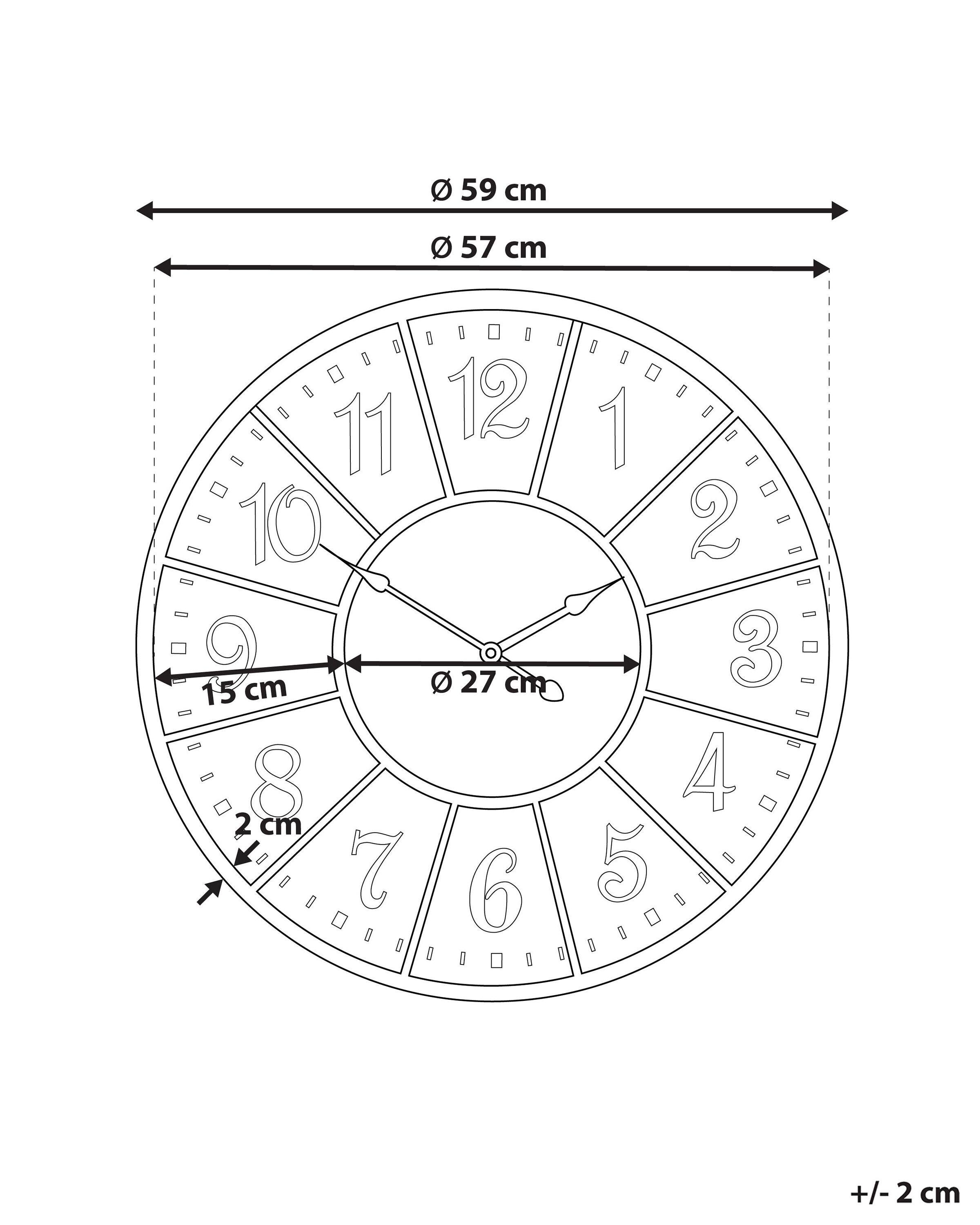 Beliani Wanduhr aus Eisen Industriell BOSWIL  