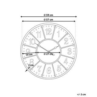 Beliani Wanduhr aus Eisen Industriell BOSWIL  