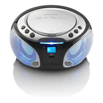 Lenco SCD-550 Digitale 3,6 W FM Argento Riproduzione MP3