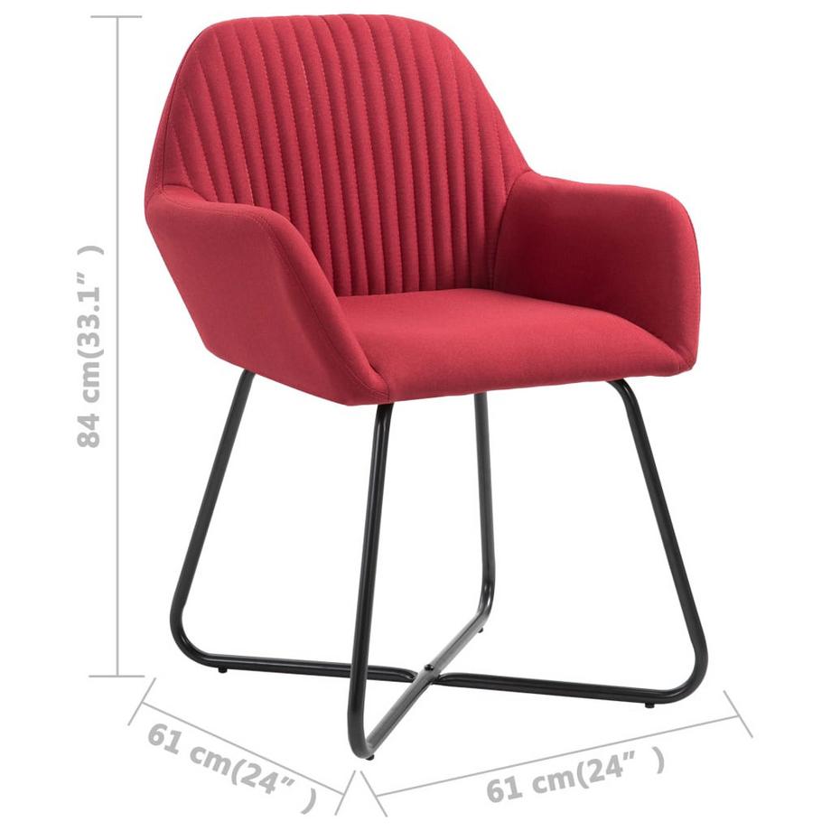 VidaXL Chaise de salle à manger tissu  