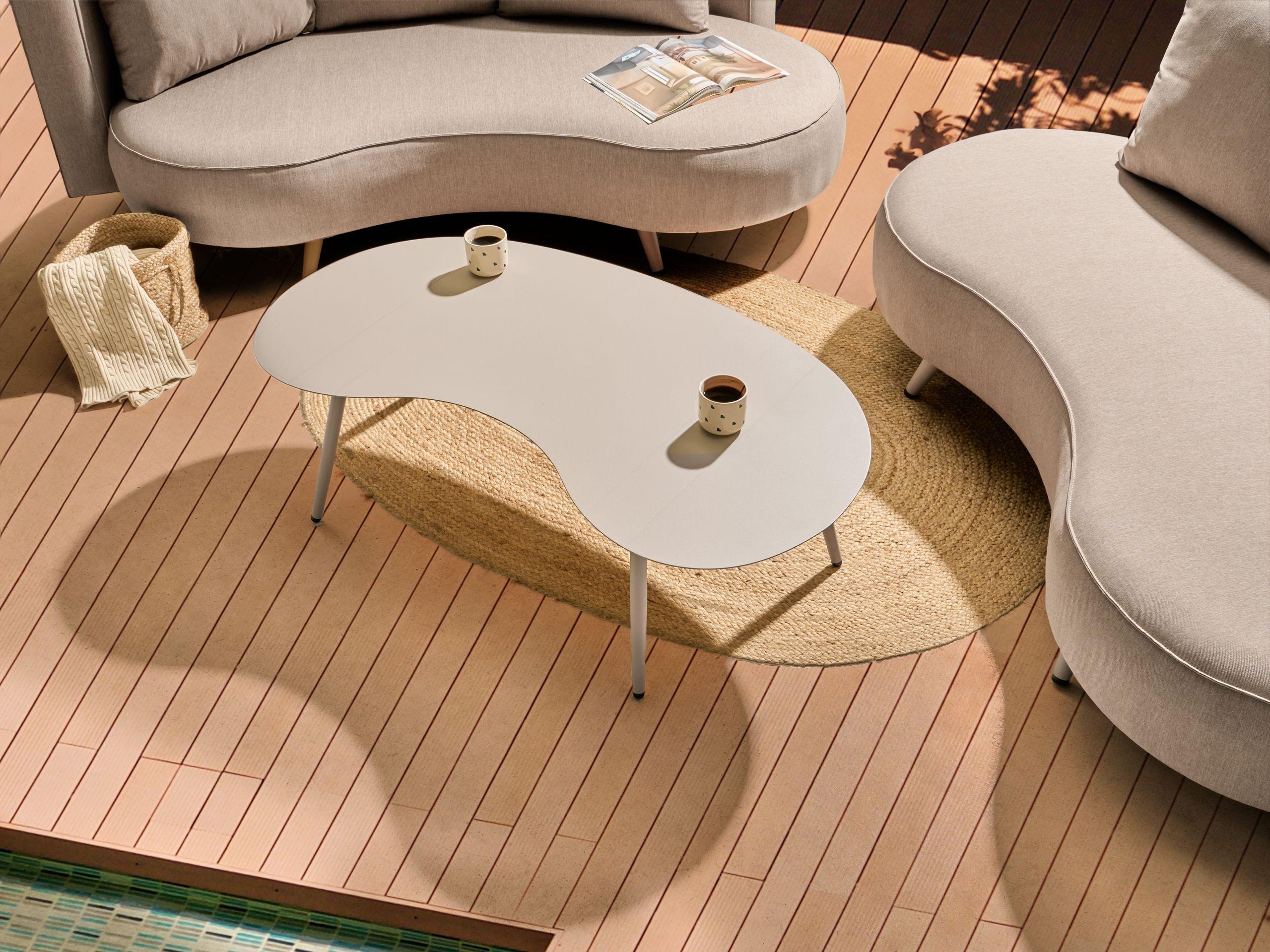 Beliani Tavolino da giardino en Alluminio Retrò PARORI  