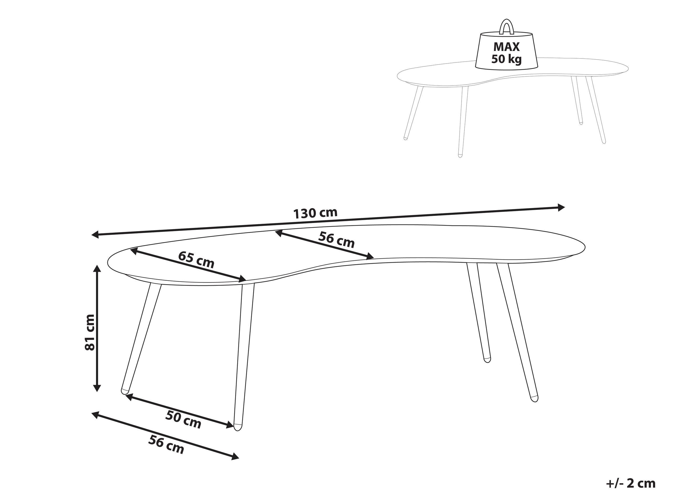 Beliani Tavolino da giardino en Alluminio Retrò PARORI  