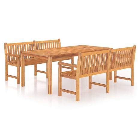 VidaXL set da pranzo da giardino Teak riciclato  