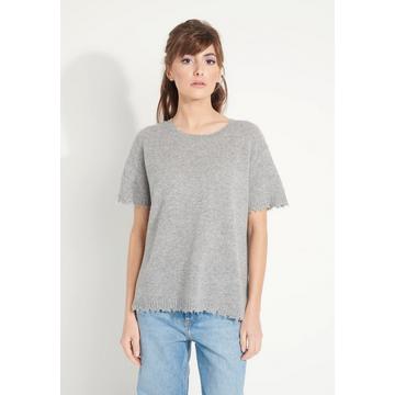 AVA 6 T shirt col rond -100% cachemire déjaugé