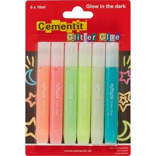 Cementit  CEMENTIT Glitter Glue Glow in the dark 6x10ml 