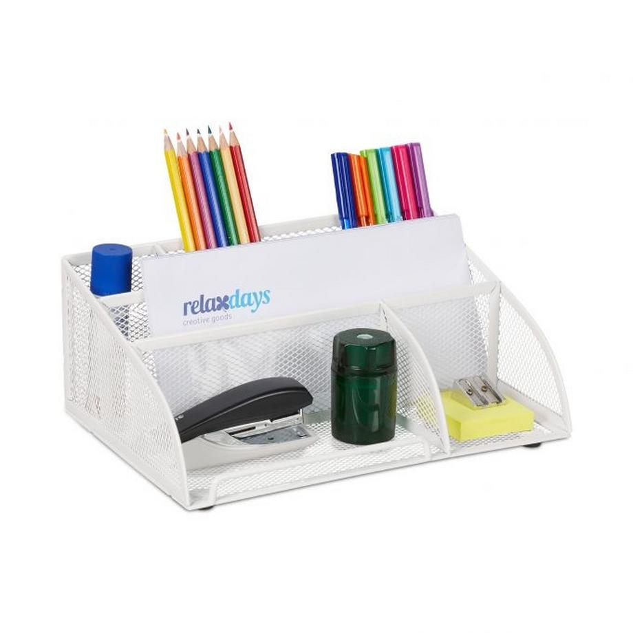 Organizzazione della scrivania con 5 scomparti