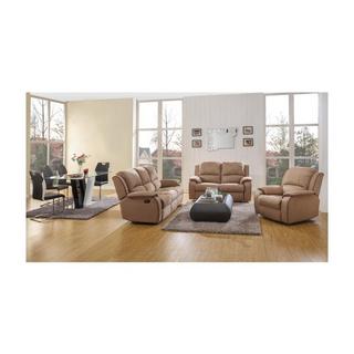 Vente-unique Couchgarnitur Relax Microfaser 3+1 HERNANI  