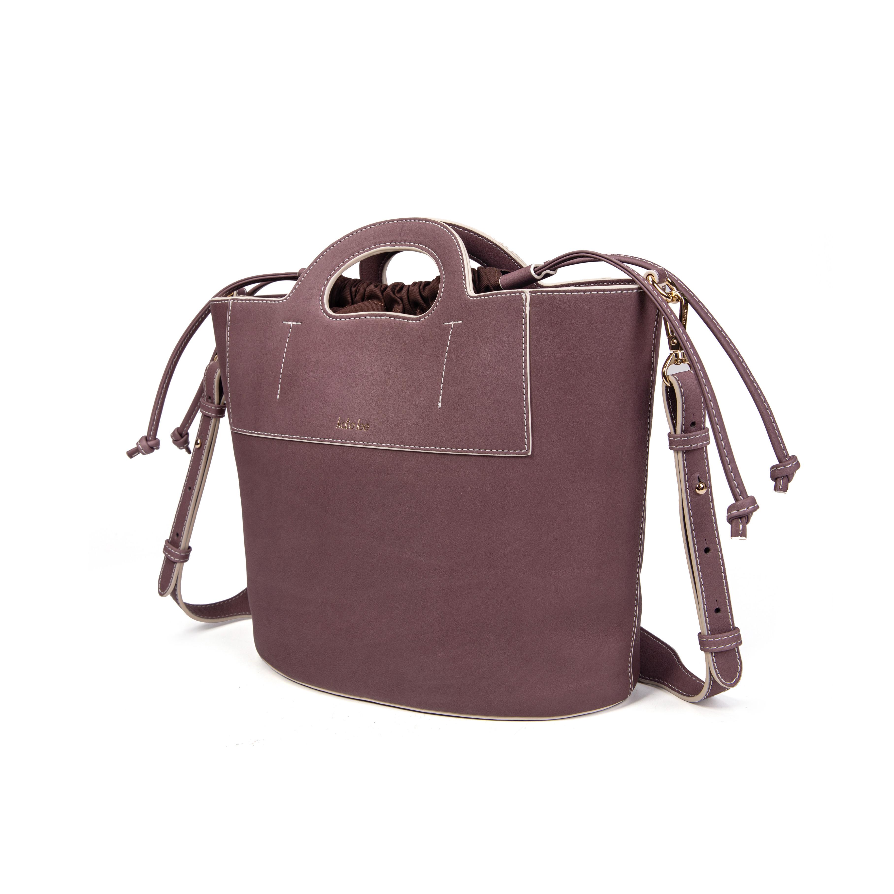 Kate Lee  Schultertasche aus Leder St Tropez lila 