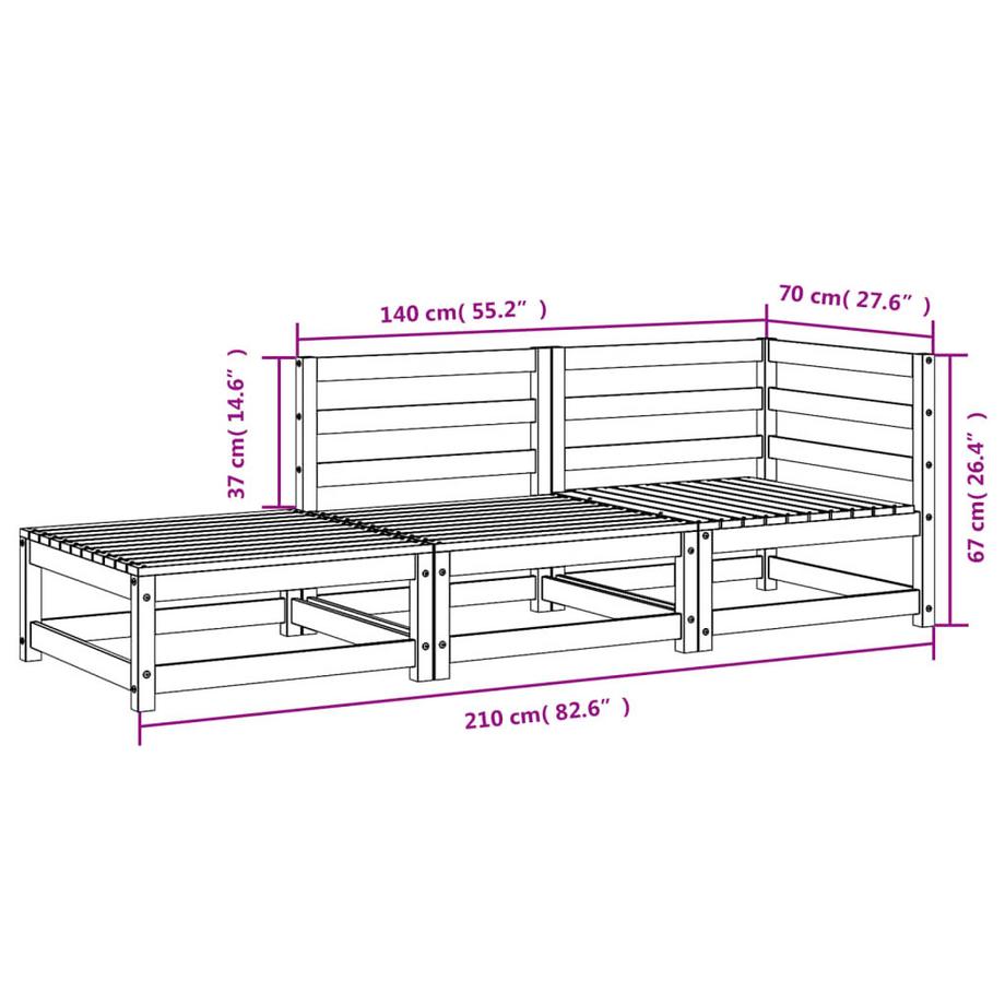 VidaXL Canapé de jardin  
