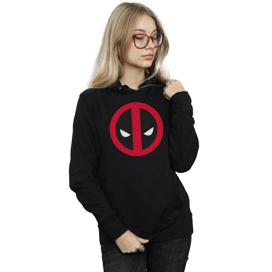 MARVEL Deadpool Logo Felpa con cappuccio  