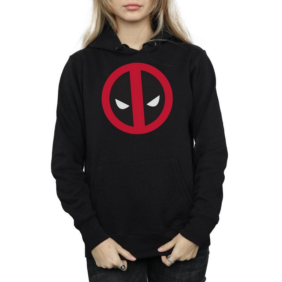 MARVEL Deadpool Logo Felpa con cappuccio  