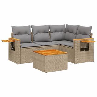 VidaXL set divano da giardino Polirattan  