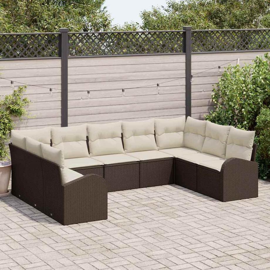 VidaXL Ensemble de canapé de jardin poly rattan  