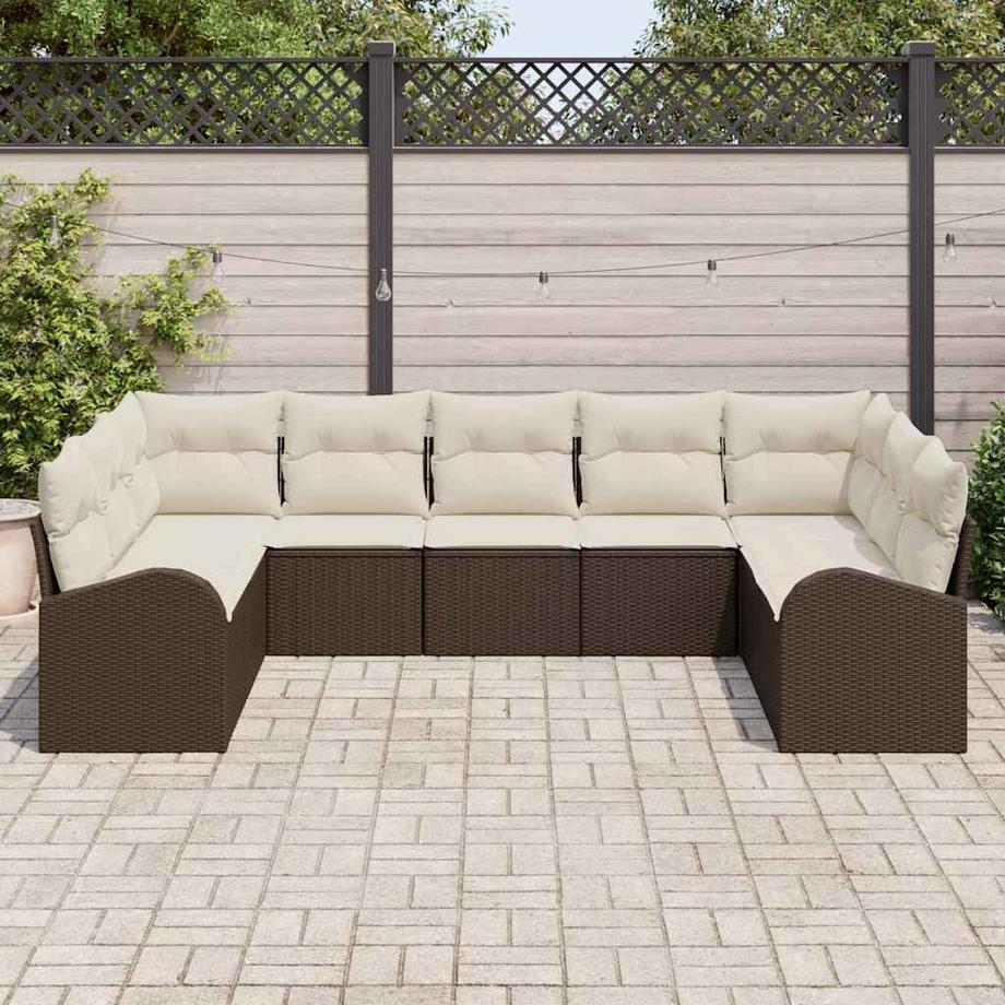 VidaXL Ensemble de canapé de jardin poly rattan  