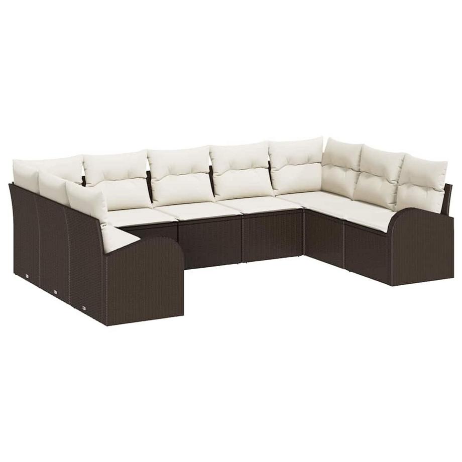 Ensemble de canapé de jardin poly rattan