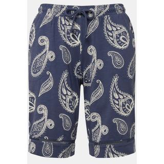 Ulla Popken  Shorts in jersey con Paisley, ricami traforati e cotone biologico 