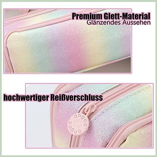 Only-bags.store Federmäppchen mit 3 Fächern Großes Fassungsvermögen Federmäppchen Federmäppchen für Schule & Büro  