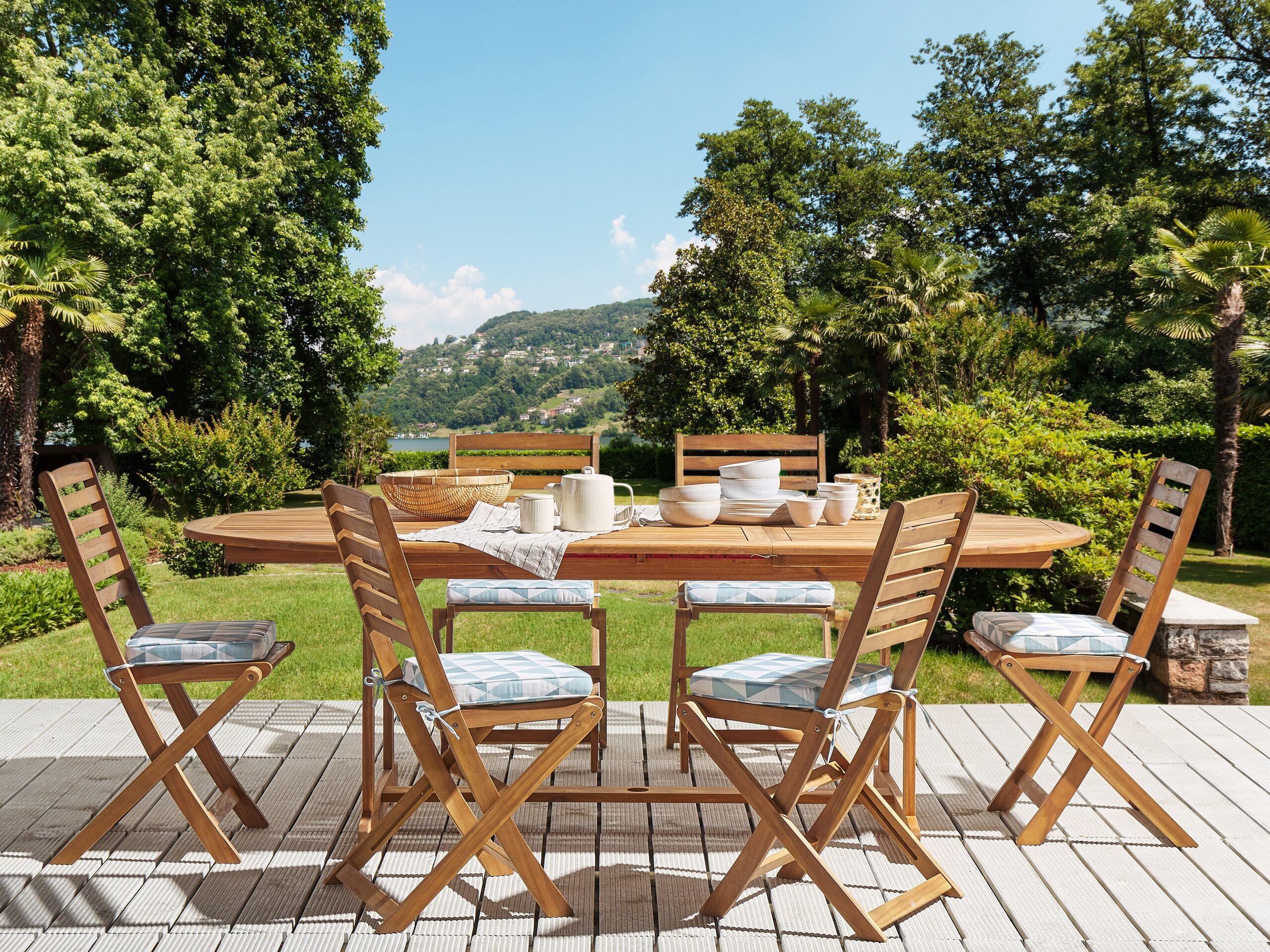 Beliani Set di 6 cuscini per sedie en Poliestere Moderno TOLVE  