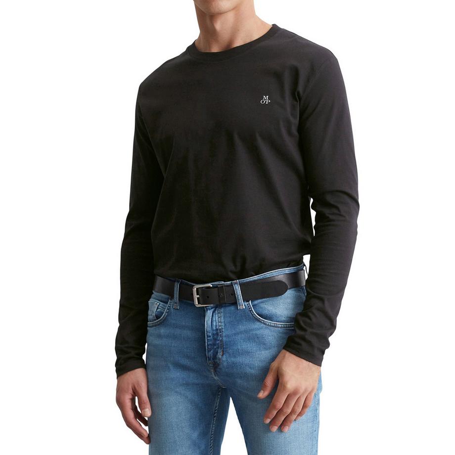 Marc O'Polo Manica lunga Vestibilità aderente Piccolo logo  