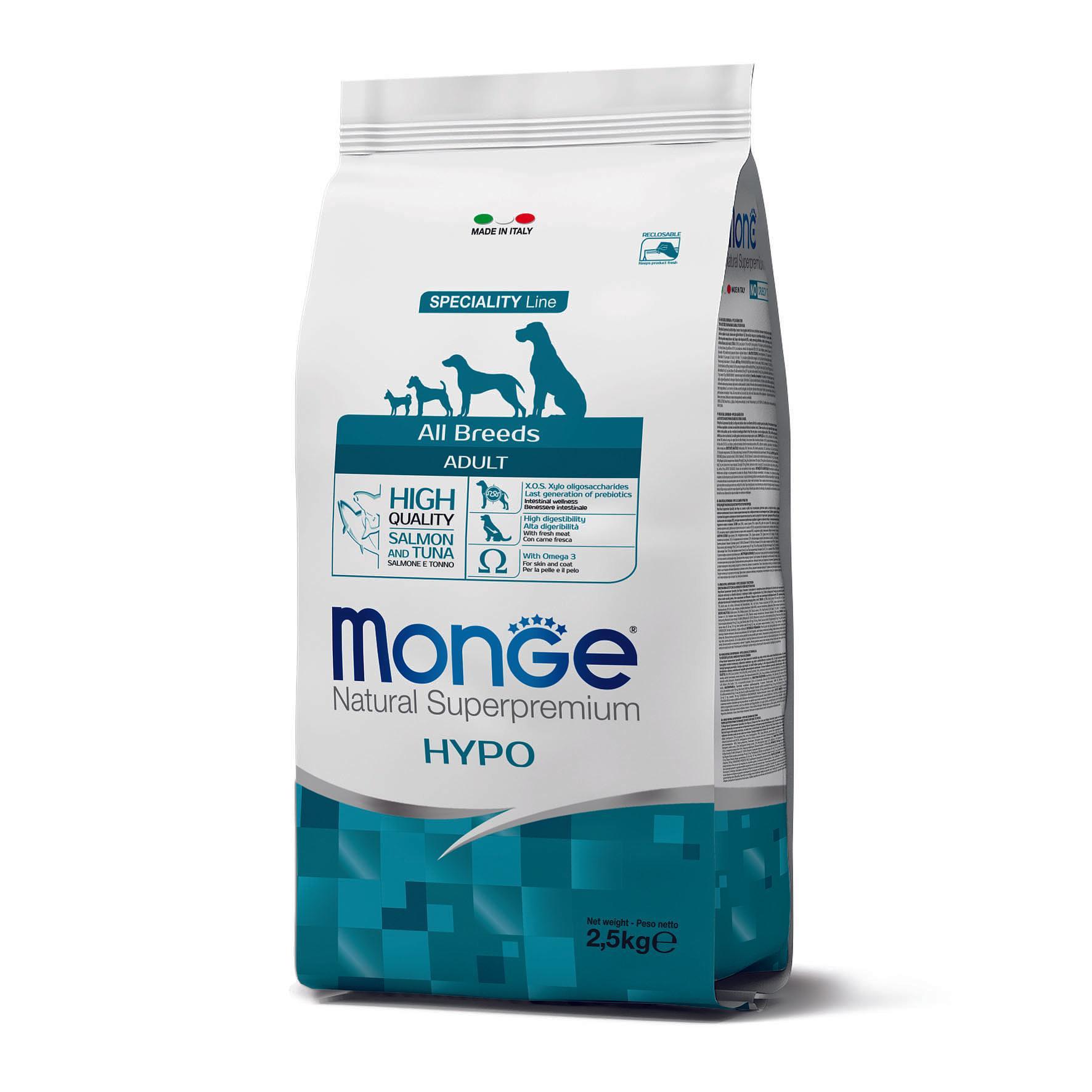 Monge  Dog Adult A.B. Hypoallergen saumon & thon, 12kg 