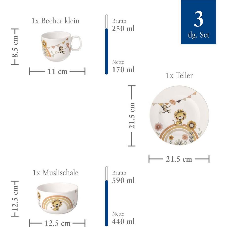 Villeroy&Boch  Ensemble de vaisselle pour enfant 3 pcs Roar like a Lion 