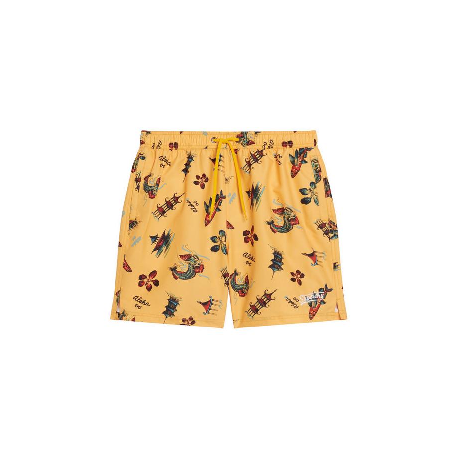 badehose mit hawaii-print