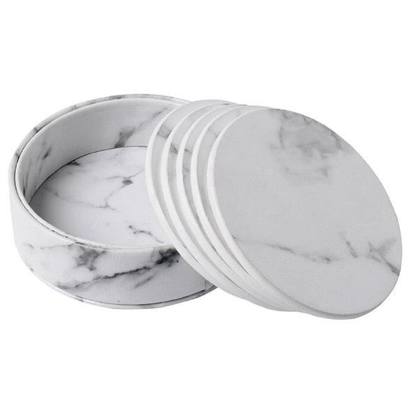 Harbour Housewares 6x Glasuntersetzer Rund – Klar, Hitzebeständig & Mit Schutzfüßen