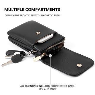 Only-bags.store Leder Umhängetasche für Handy mit Geldbörse  