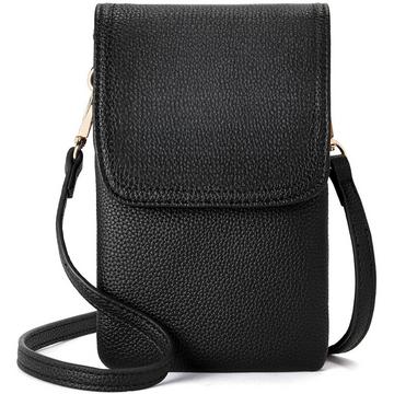 Sac à bandoulière pour téléphone portable en cuir, sac à bandoulière pour téléphone portable, sac à bandoulière pour téléphone portable avec portefeuille à accrocher autour du cou