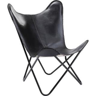 KARE Design Fauteuil California cuir noir  