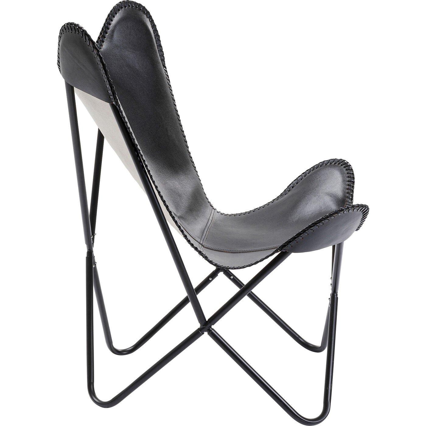 KARE Design Fauteuil California cuir noir  