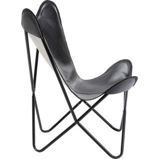 KARE Design Fauteuil California cuir noir  