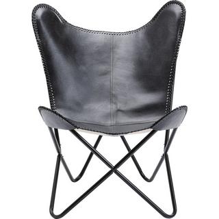KARE Design Fauteuil California cuir noir  