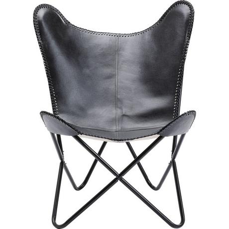 KARE Design Fauteuil California cuir noir  