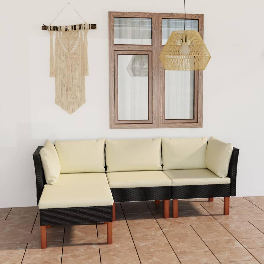 VidaXL Garten-sofa-set poly-rattan  