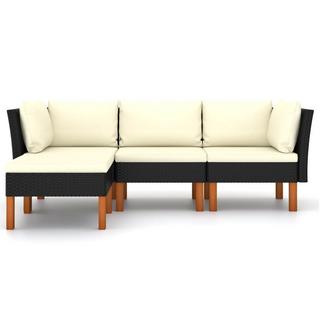 VidaXL Garten-sofa-set poly-rattan  