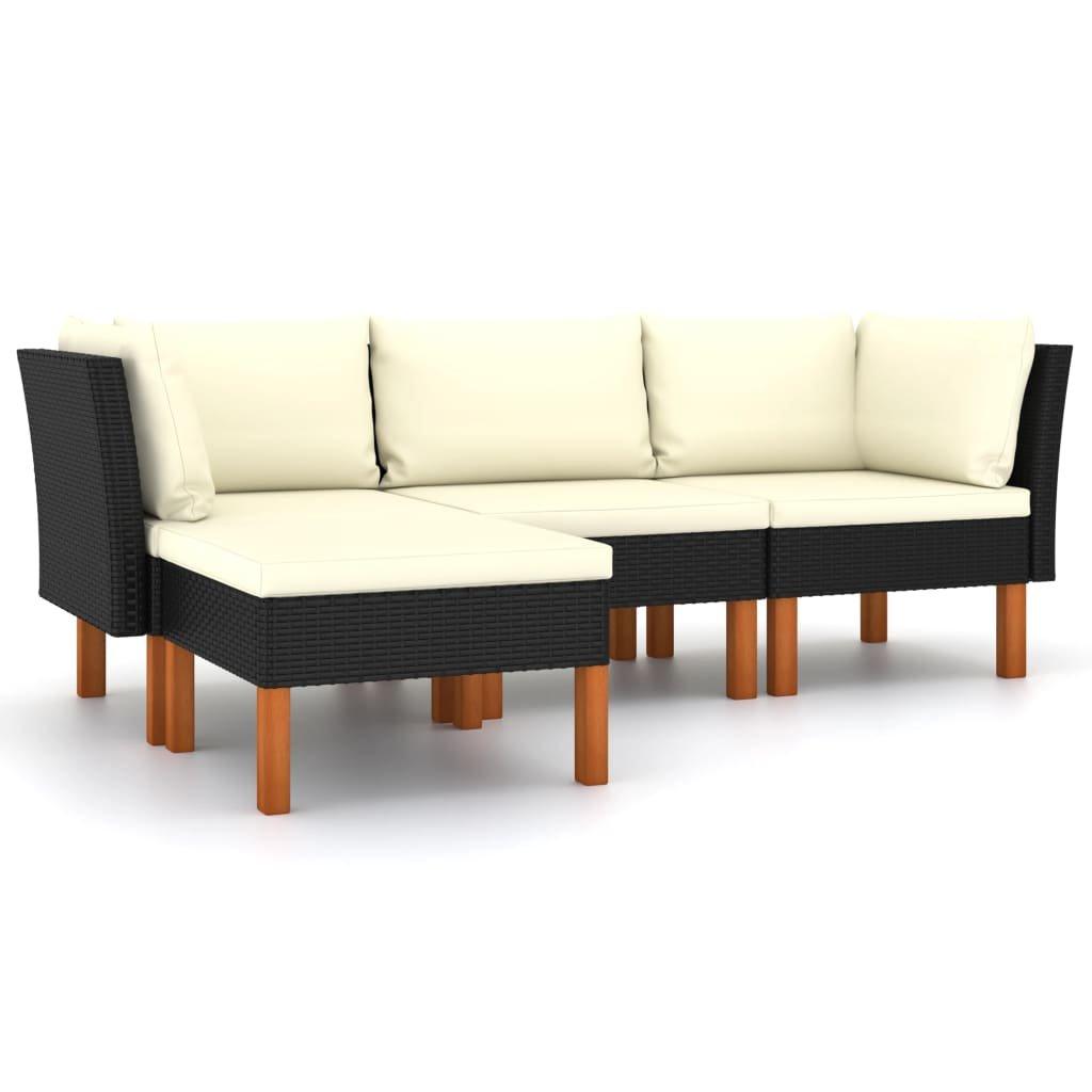 VidaXL Garten-sofa-set poly-rattan  